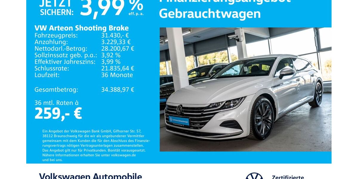 VW Arteon 14.879 km 31.430 € Stuttgart-Wangen 70188