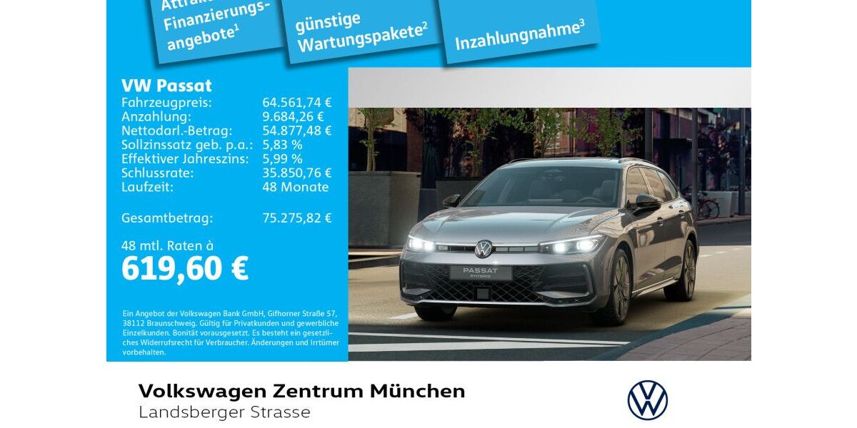 VW Passat 3.000 km 59.980 &euro; München 80687