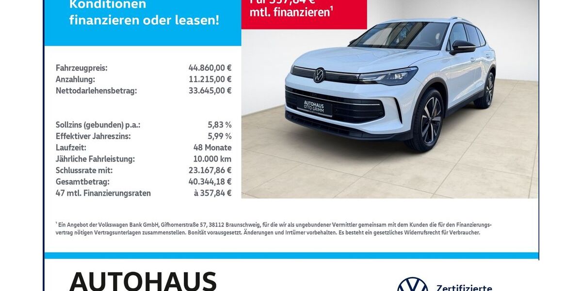 VW Tiguan 3.500 km 43.990 &euro; Bitterfeld-Wolfen 06749