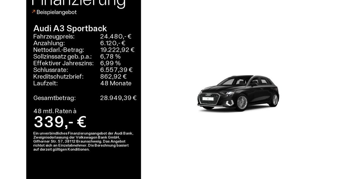 Audi A3 57.600 km 24.480 &euro; Sand am Main 97522