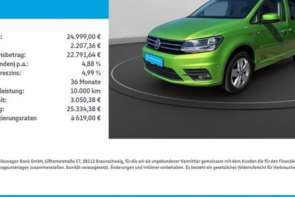 VW Caddy 94.774 km 24.999 &euro; Leinefelde-Worbis/DE 37327