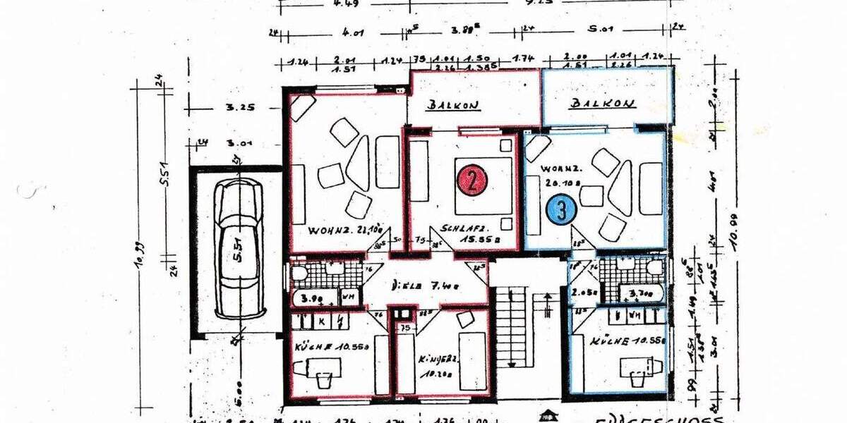 Etagenwohnung Wächtersbach - 3 Zimmer, 72 m&sup2;, 189.000&euro; | Angebot:25704441