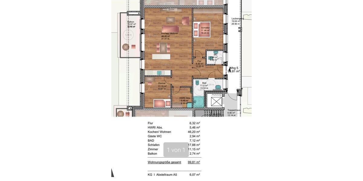 Etagenwohnung Wietmarschen - 3 Zimmer, 100 m&sup2;, 990&euro; | Angebot:25416294