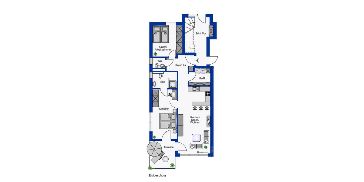 Etagenwohnung Esens - 3 Zimmer, 85 m&sup2;, 349.000&euro; | Angebot:26824676