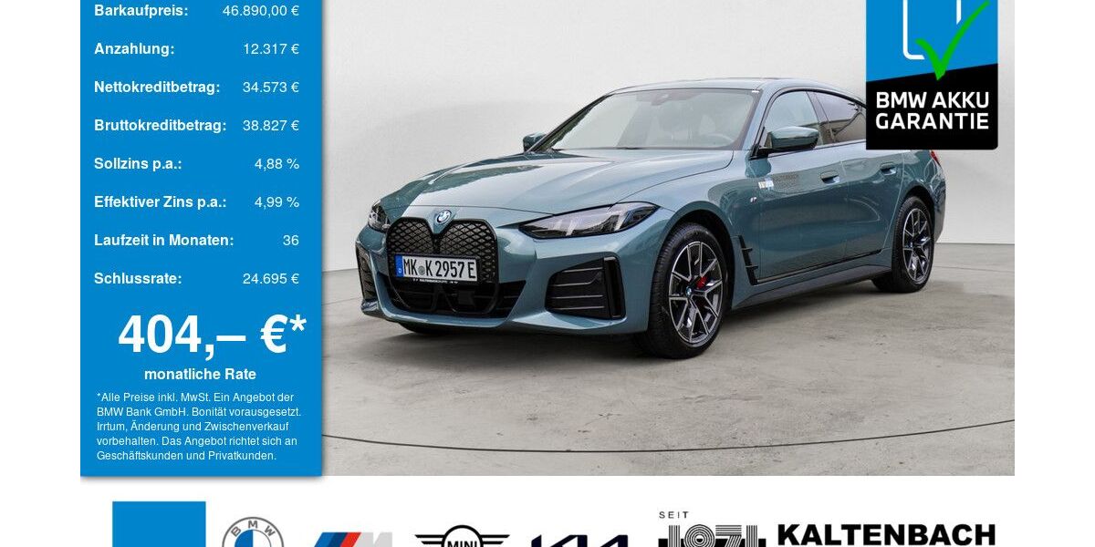 BMW i4 19.990 km 46.890 &euro; Lüdenscheid 58509