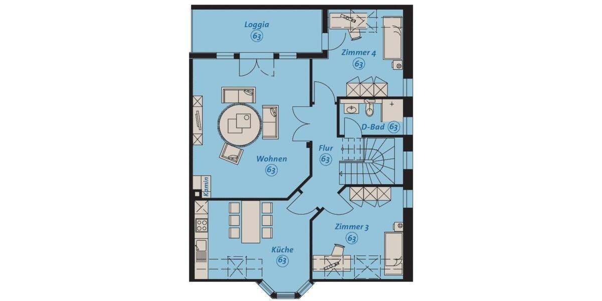Etagenwohnung Leipzig Mitte - 5 Zimmer, 146 m&sup2;, 2.480&euro; | Angebot:25325150