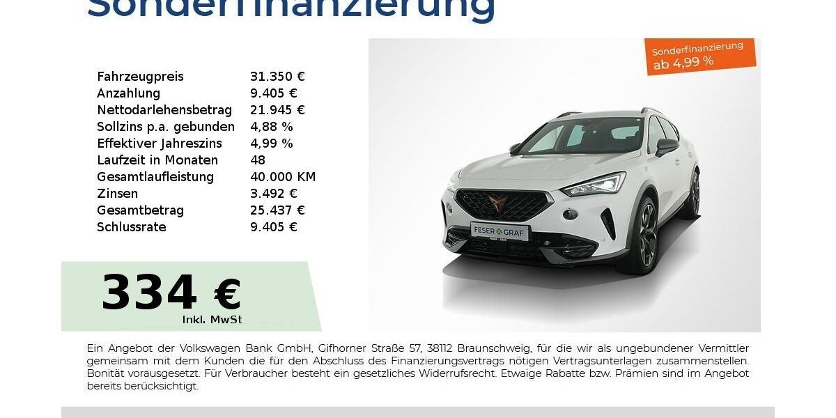 Cupra Formentor 29.250 km 31.350 &euro; Nürnberg 90441