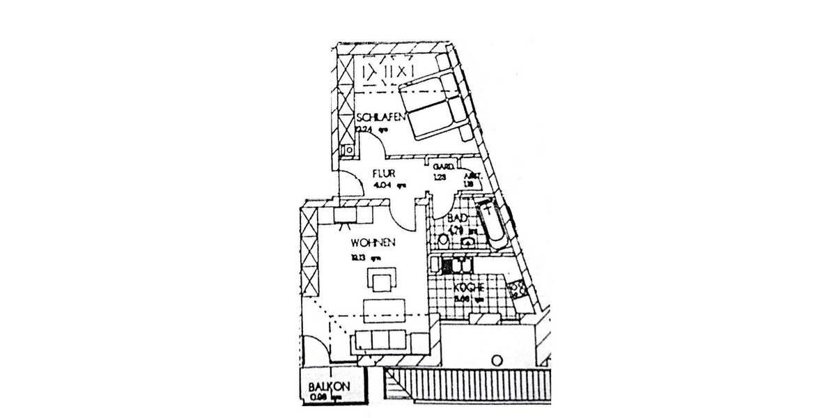 Etagenwohnung Bad Griesbach i.Rottal Griesbach - 2 Zimmer, 49 m&sup2;, 440&euro; | Angebot:26741933