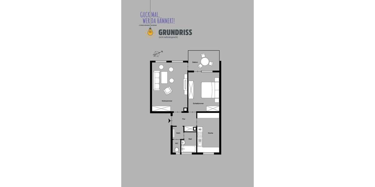 Etagenwohnung Heilbronn - 2 Zimmer, 61 m&sup2;, 149.000&euro; | Angebot:24860314