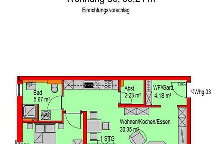 Wohnung Metten - 2 Zimmer, 59 m&sup2;, 660&euro; | Angebot:26348757