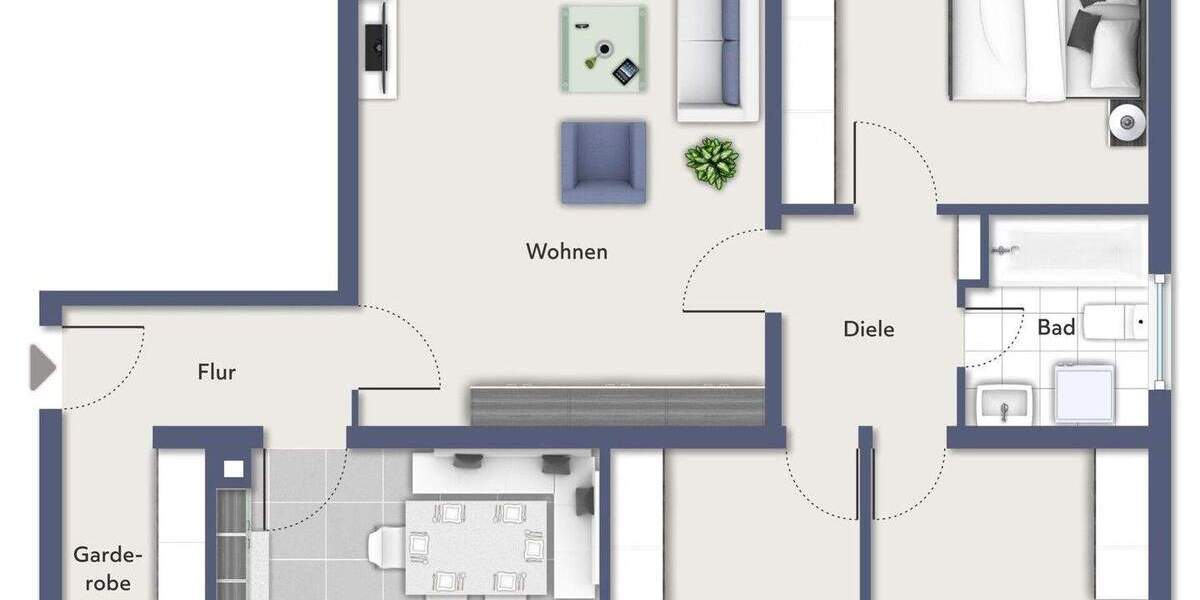 Etagenwohnung Walldorf - 4 Zimmer, 98 m&sup2;, 255.000&euro; | Angebot:25741558