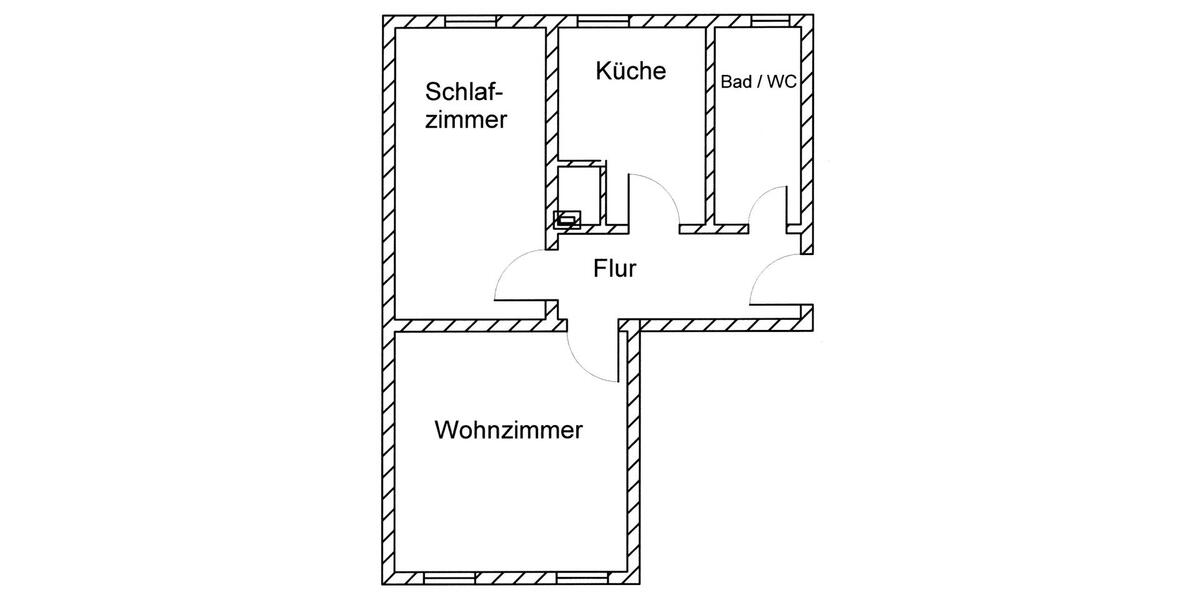 Zentral gelegene 2-Zimmer-Wohnung im 1. Obergeschoss 2 zimmer