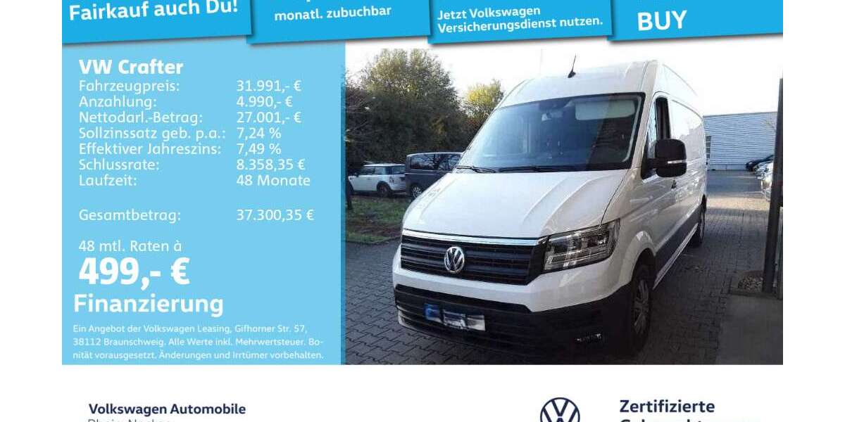 VW Crafter 24.835 km 31.991 &euro; Mannheim 68309