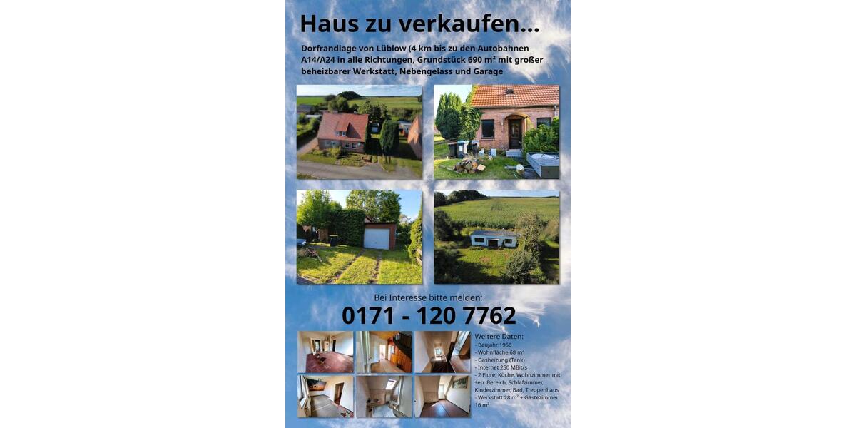 Doppelhaushälfte Ludwigslust - 3 Zimmer, 68 m&sup2;, 105.000&euro; | Angebot:27147808