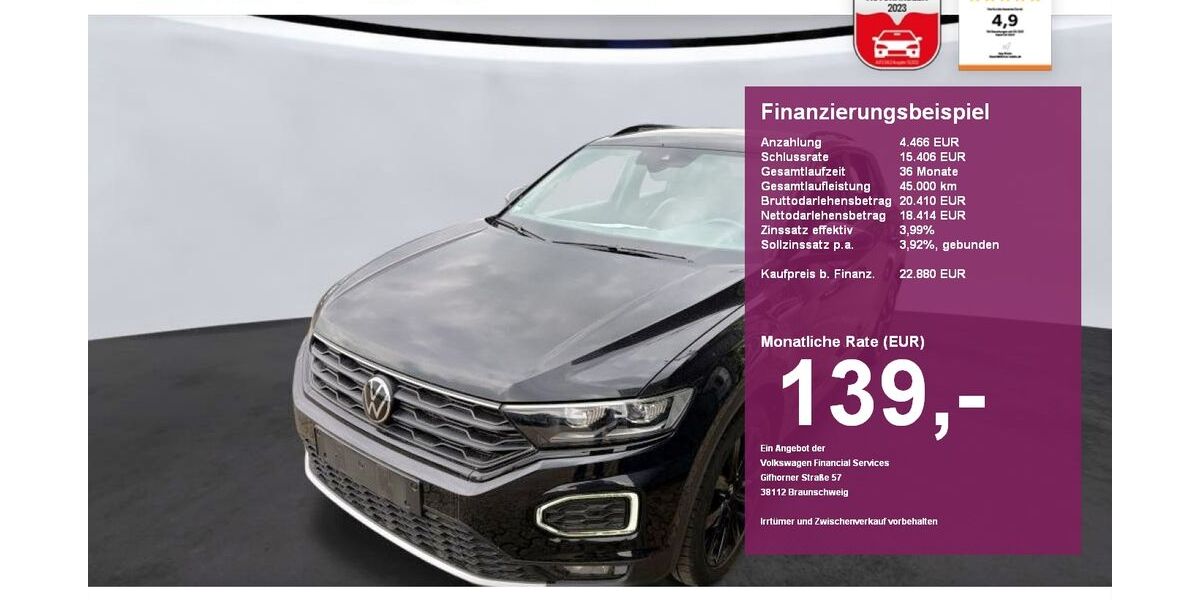 VW T-Roc 22.600 km 22.880 &euro; Albbruck 79774
