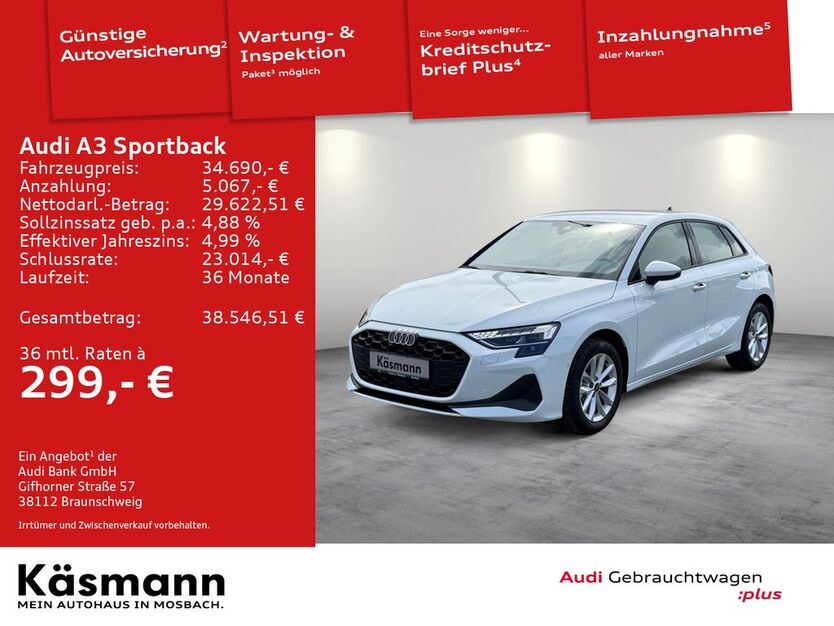 Audi A3 3.500 km 34.690 € Mosbach 74821