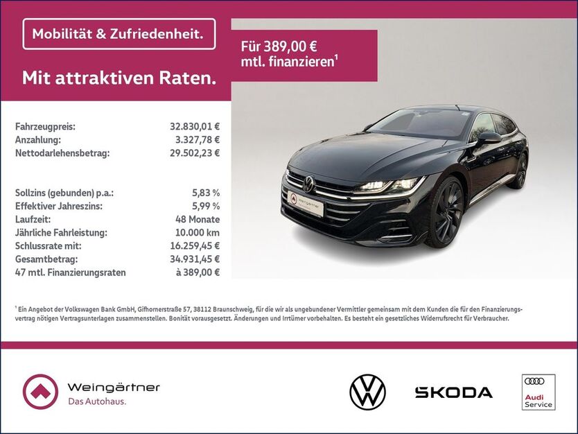 VW Arteon 77.900 km 32.830 € Miesbach 83714