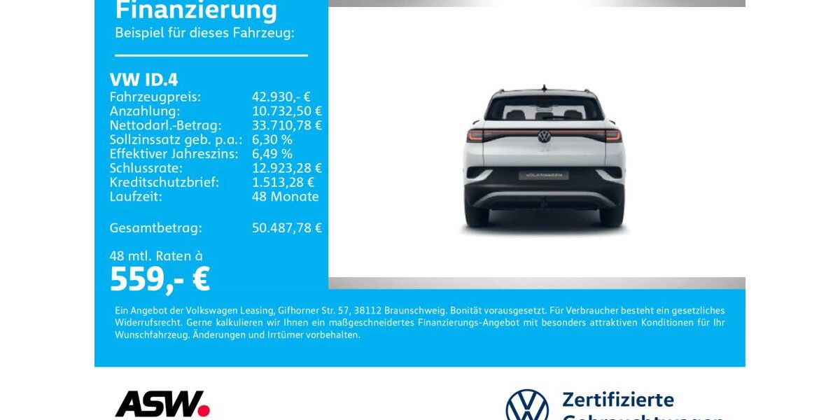 VW ID.4 13.200 km 42.930 &euro; Bad Rappenau 74906