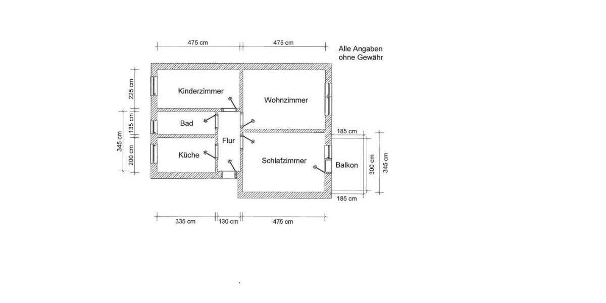 Etagenwohnung Güstrow - 3 Zimmer, 61 m&sup2;, 74.000&euro; | Angebot:26293096