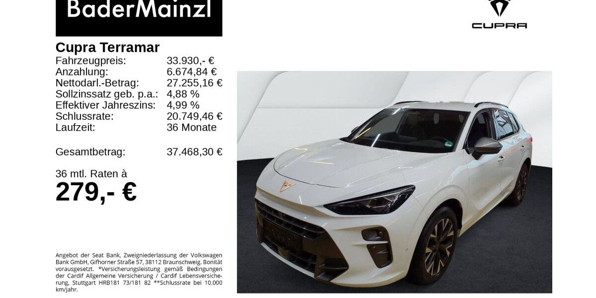 Cupra Terramar 27.650 km 32.930 € Feldkirchen/Westerham 83620