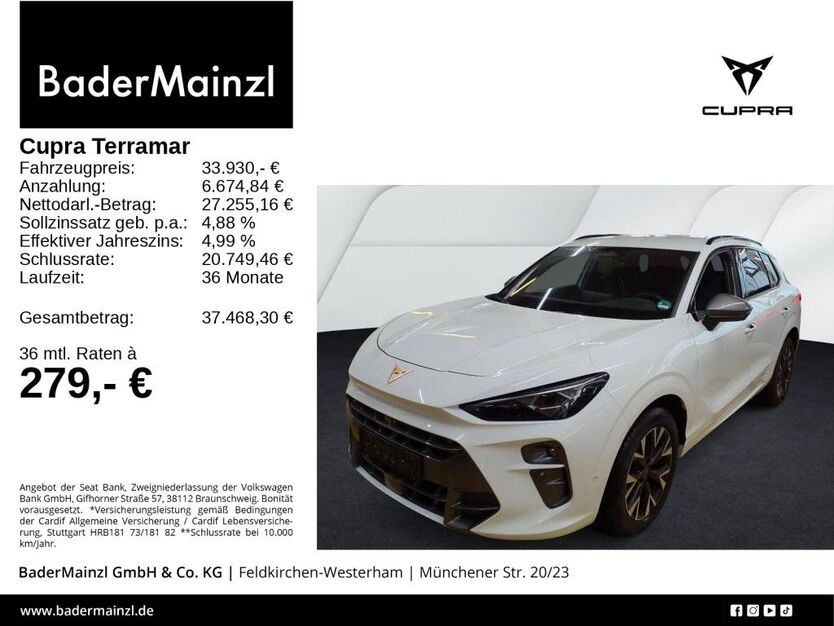 Cupra Terramar 27.650 km 33.930 € Feldkirchen/Westerham 83620