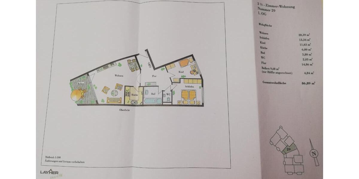 Etagenwohnung Sachsenheim - 3.5 Zimmer, 87 m&sup2;, 310.000&euro; | Angebot:25339803