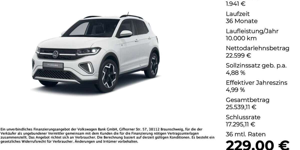 VW T-Cross 11.542 km 24.540 &euro; Vechta 49377