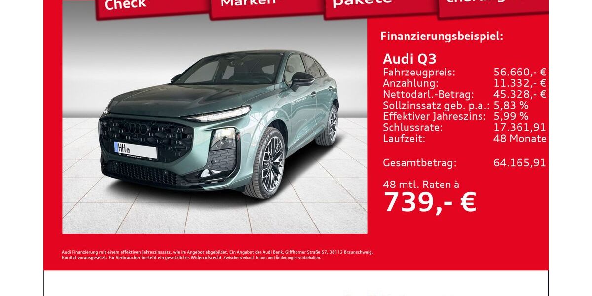 Audi Q3 1.890 km 56.660 &euro; Hamburg 22419