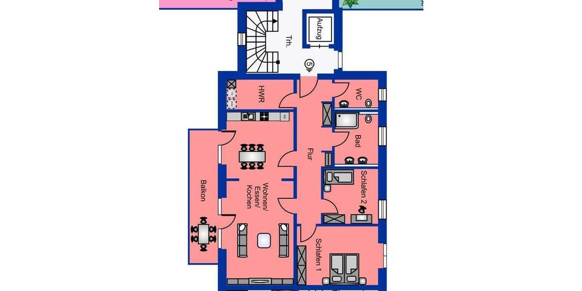 Etagenwohnung Esens - 3 Zimmer, 112 m&sup2;, 1.390&euro; | Angebot:25983291
