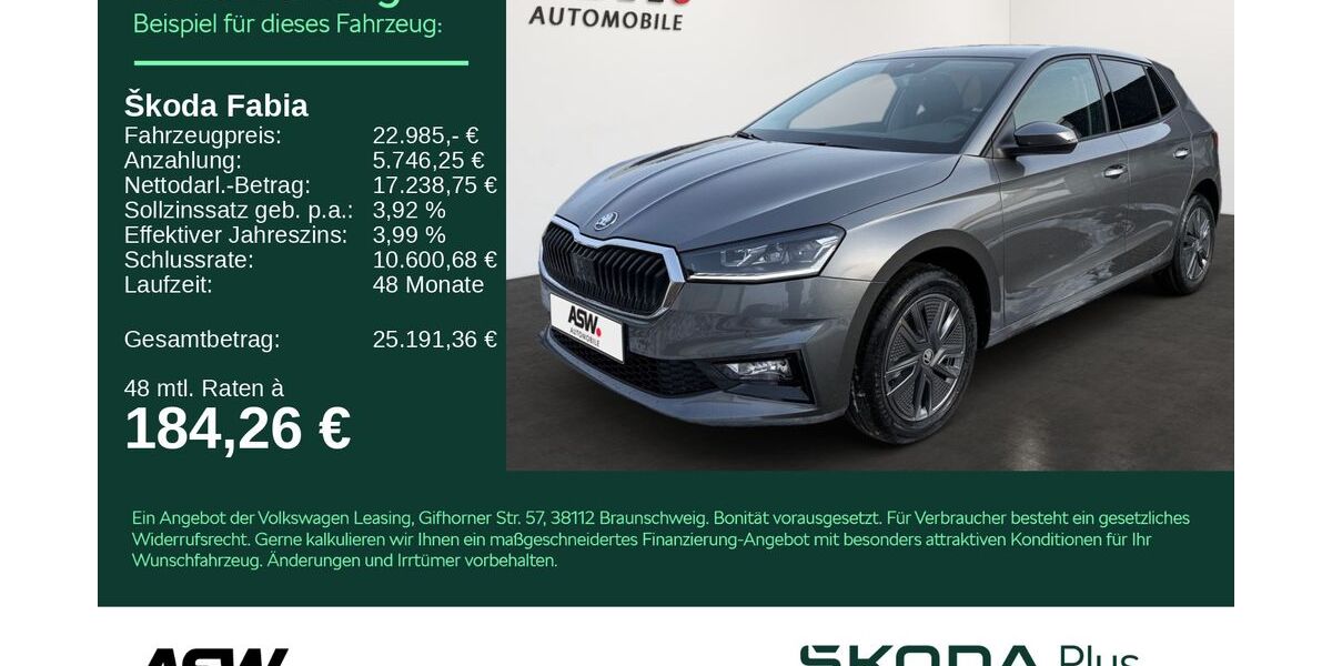 Skoda Fabia 4.500 km 22.985 &euro; Bad Rappenau 74906