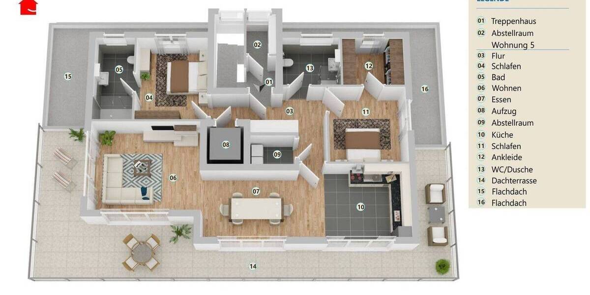 Etagenwohnung Hilter - 3 Zimmer, 93 m&sup2;, 341.421&euro; | Angebot:25771418