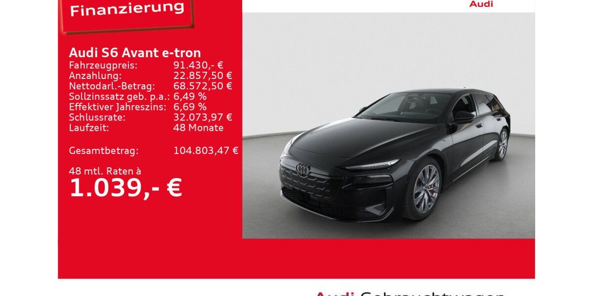 Audi S6 e-tron 4.550 km 91.430 &euro; Ulm 89073