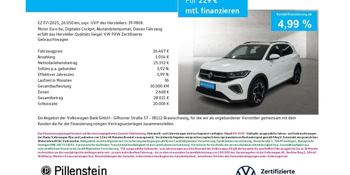 VW T-Cross 26.050 km 26.407 &euro; Fürth 90762