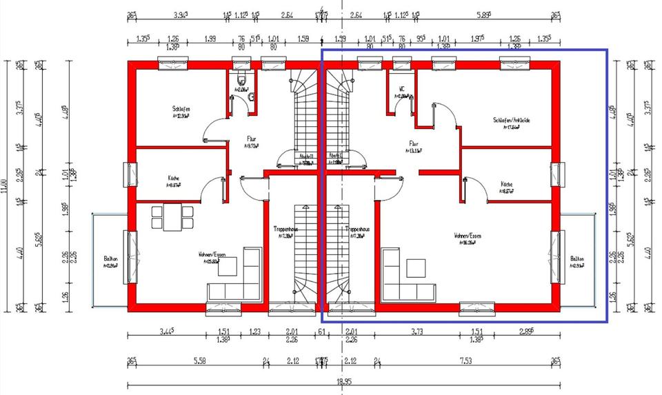 Etagenwohnung Nauheim - 5 Zimmer, 140 m&sup2;, 1.650&euro; | Angebot:25536017