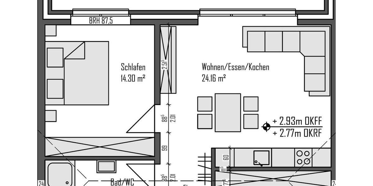 Etagenwohnung Löningen - 2 Zimmer, 62 m&sup2;, 649&euro; | Angebot:26618571