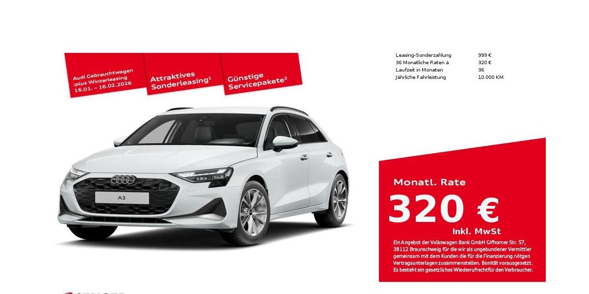 Audi A3 7.129 km 32.680 &euro; Bielefeld 33609