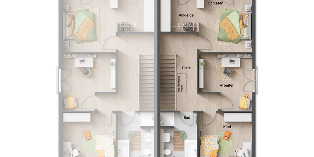 Doppelhaushälfte Erfurt Büßleben - 4 Zimmer, 128 m&sup2;, 375.240&euro; | Angebot:25780988