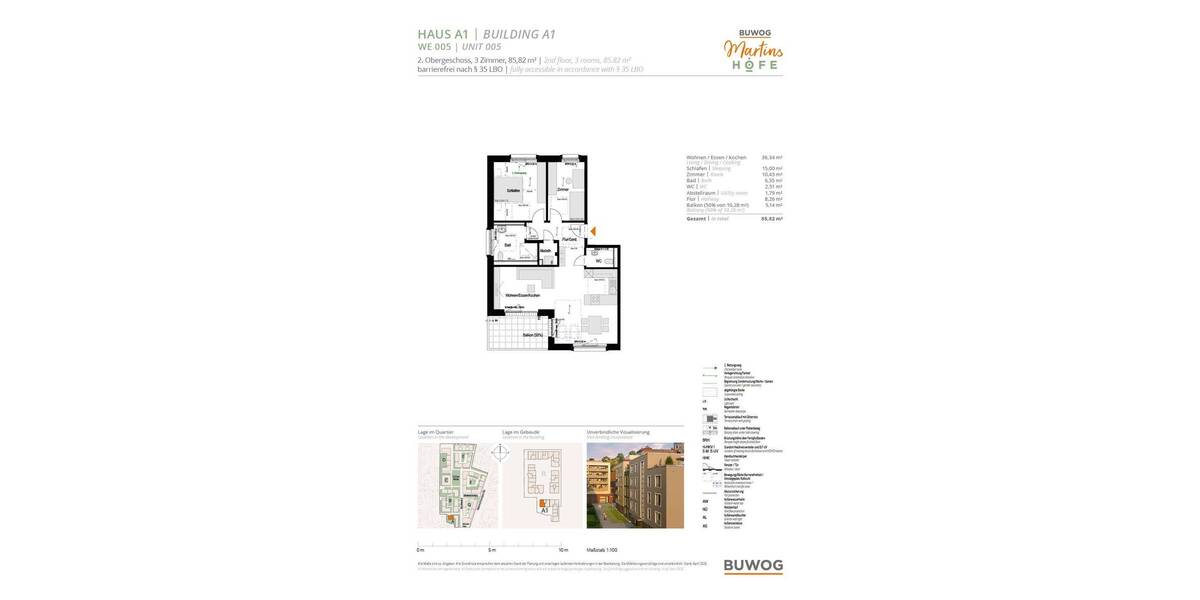 Etagenwohnung Weingarten - 3 Zimmer, 85 m&sup2;, 545.000&euro; | Angebot:26443741
