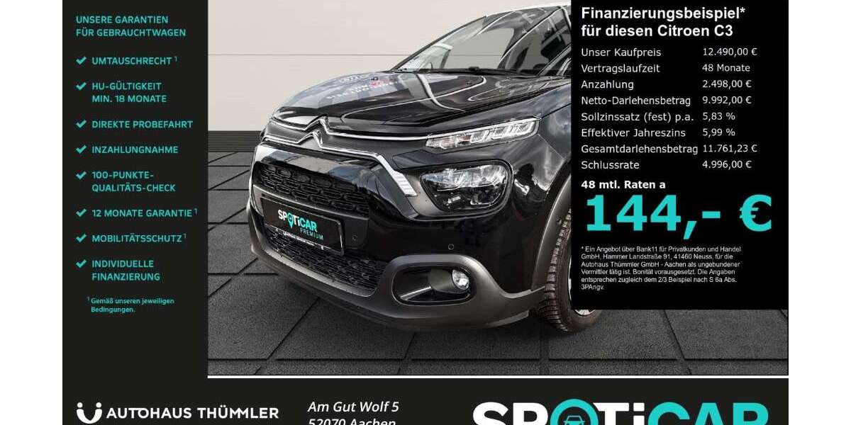 Citroen C3 21.840 km 12.490 &euro; Aachen 52070