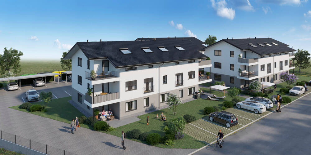 NEUBAU - Eigentumswohnungen in Untersiemau! Moderne Wohnungen im Dachgeschoss mit Balkon und Parkplatzmöglichkeit! 3 zimmer