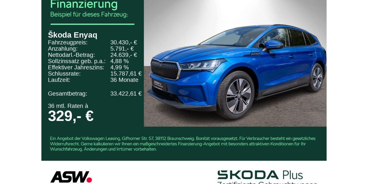 Skoda Enyaq 31.800 km 30.430 &euro; Heilbronn 74076