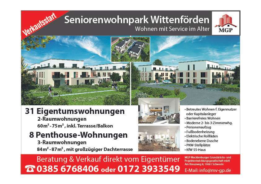 Wohnung zum Kaufen in Wittenförden 219.000 € 65 m² 2 zimmer