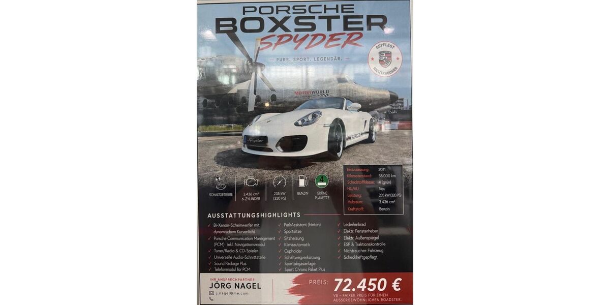 Porsche Boxster 37.937 km 72.450 &euro; Hürth 50354