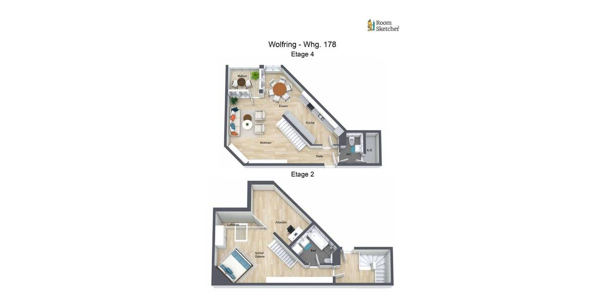 Etagenwohnung Fürth Nordstadt - 2 Zimmer, 95 m&sup2;, 310.000&euro; | Angebot:26331357