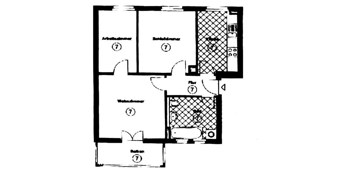 Etagenwohnung Taucha - 3 Zimmer, 58 m&sup2;, 495&euro; | Angebot:25365206