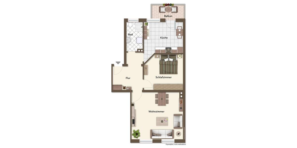 Etagenwohnung Bremerhaven Mitte - 2 Zimmer, 69 m&sup2;, 581&euro; | Angebot:21394777