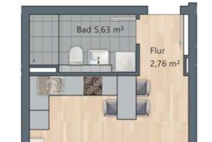 Neuwertige 1-Zimmer-DG-Wohnung mit Südterrasse in Ramersdorf 1 zimmer