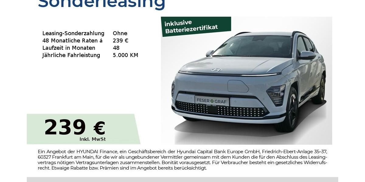 Hyundai KONA 8.529 km 27.995 &euro; Fürth 90763