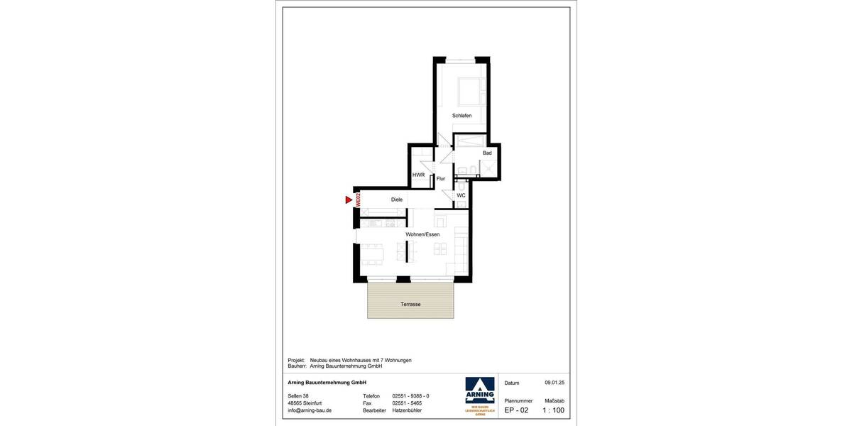 Etagenwohnung Altenberge - 2 Zimmer, 87 m&sup2;, 392.000&euro; | Angebot:19954125