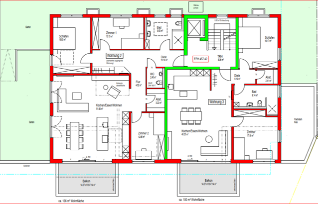 Etagenwohnung Rangendingen - 3 Zimmer, 100 m&sup2;, 465.500&euro; | Angebot:25699658